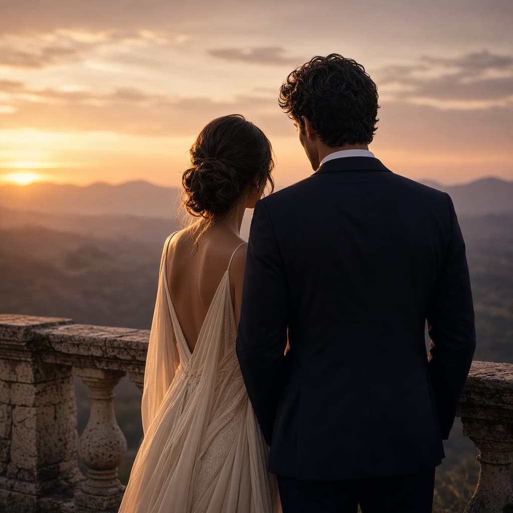 Evening terrace portrait